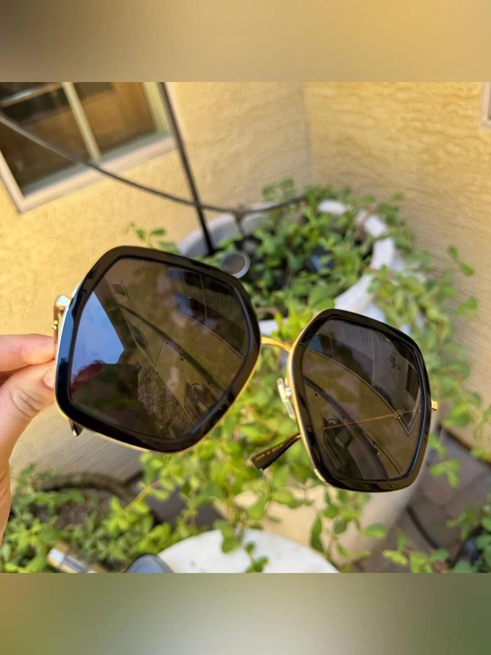Gucci Acetate Oversize Square Frame Tortoise Sunglasses GG0106S